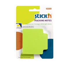 Tracking notes 70 x70 mm, 50 file/set, Stick - verde neon