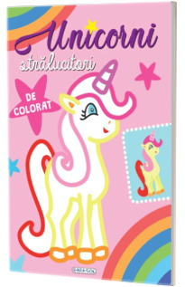 Unicorni stralucitori de colorat, roz