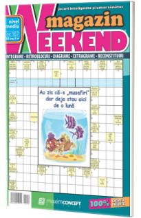 Weekend magazin, numarul 167. Magazin de integrame si jocuri exclusiv cu bancuri