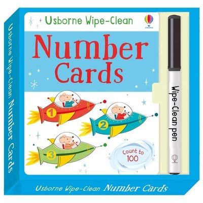 Wipe-clean number cards